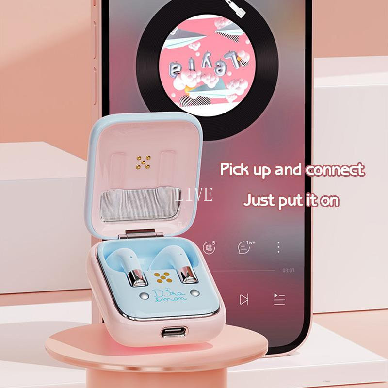 Rock Doraemon bežične slušalice s Bluetooth 5.0, stereo audio uređajem, eliminacijom buke, inteligencijom dodira