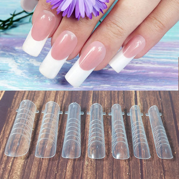 120Pcs Almond Top Mold For UV Nail Gel Building Forms Nail Extension Art Tools Dual Forms Tool Manicure Nails Mold