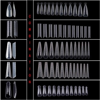 60 τμχ Dual Forms For Building Nail Tips Extension Nail Extension Form Nail Decoration Tips Forme