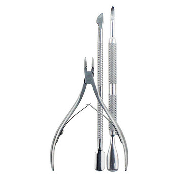 Cutter Nipper Clip Cut Set 3 τμχ Ανοξείδωτο ατσάλι Nail Pushers Spoon Nail Scissor Dead Skin Remover Tools for Women