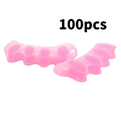 20/100db Szilikon Ujjvédő Lábujjleválasztók Hordágyak Hajegyenesítő Bunion Protector Fájdalomcsillapító Lábápoló