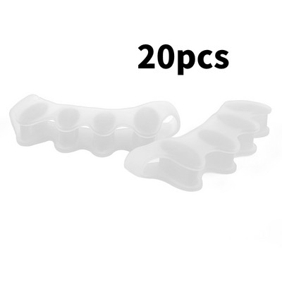 20/100db Szilikon Ujjvédő Lábujjleválasztók Hordágyak Hajegyenesítő Bunion Protector Fájdalomcsillapító Lábápoló