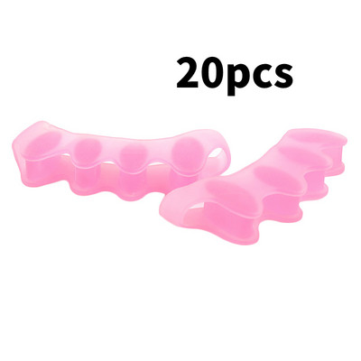 20/100db Szilikon Ujjvédő Lábujjleválasztók Hordágyak Hajegyenesítő Bunion Protector Fájdalomcsillapító Lábápoló