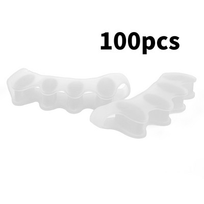 20/100db Szilikon Ujjvédő Lábujjleválasztók Hordágyak Hajegyenesítő Bunion Protector Fájdalomcsillapító Lábápoló