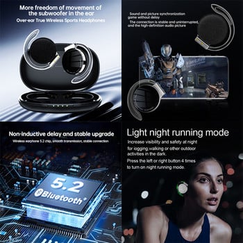 F2 TWS Слушалки Bluetooth Нощни светлини Безжични слушалки Слушалки Спортни слушалки Слушалки за уши Шумопотискане Удобни телефони за сън