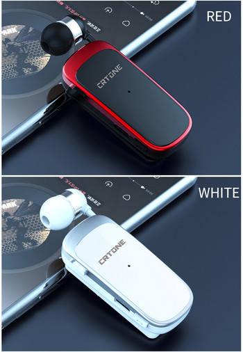 CRTONE K52 Мини безжична Bluetooth слушалка Напомняне за повикване Вибрация Спортен клип Драйвер Auriculares Слушалка PK F910 F920