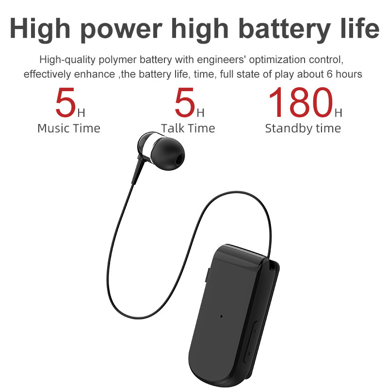 CRTONE K50 vezeték nélküli Bluetooth fejhallgató hívás emlékeztető vibráció sport klip illesztőprogram Auriculares fülhallgató telefonhoz