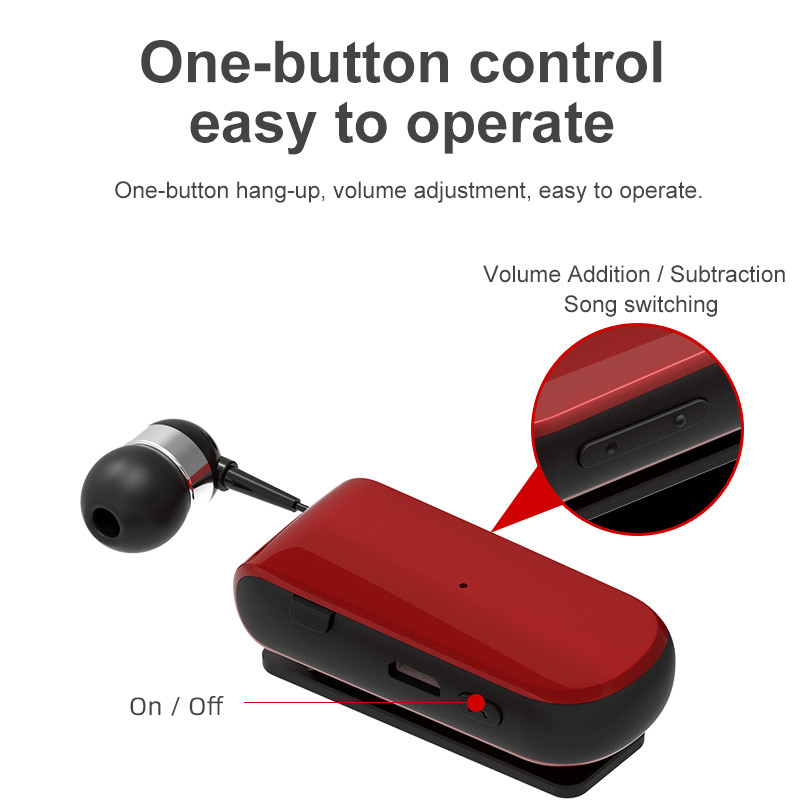 CRTONE K50 vezeték nélküli Bluetooth fejhallgató hívás emlékeztető vibráció sport klip illesztőprogram Auriculares fülhallgató telefonhoz