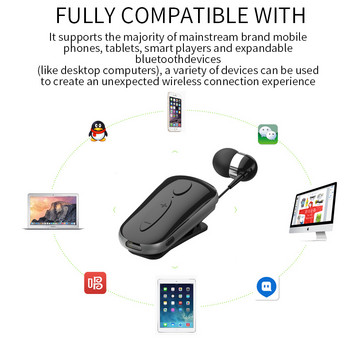 CRTONE K36 Mini Wireless Bluetooth Headset Calls Remind Vibration Wear Clip Driver Auriculares Earphone For Phone