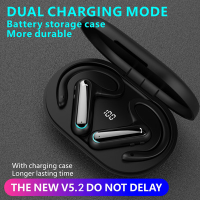 2022 TWS Earphone Bluetooth V5.2 Безжични спортни слушалки с функция за гласов асистент Слушалки с ергономичен дизайн