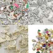 20/50 kom Nova veleprodajna mašna/srce/cvijet mješavina legura za nokte vještački dijamant mješoviti metalni nakit Manikura DIY ukrasi za nokte Nasumično