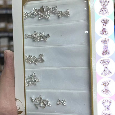 20/50 kom Nova veleprodajna mašna/srce/cvijet mješavina legura za nokte vještački dijamant mješoviti metalni nakit Manikura DIY ukrasi za nokte Nasumično