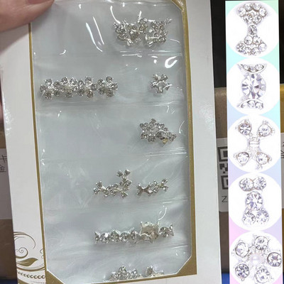 20/50 kom Nova veleprodajna mašna/srce/cvijet mješavina legura za nokte vještački dijamant mješoviti metalni nakit Manikura DIY ukrasi za nokte Nasumično