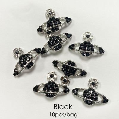 10 komada 3D Kawaii privjesaka Srebrna zvijezda Svjetlucavi ukrasi za nokte Kristalni kamenčići Legura dragulja Luksuzni DIY dodaci za manikuru