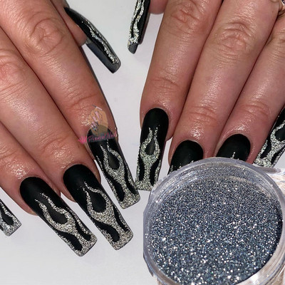 10 komada 3D Kawaii privjesaka Srebrna zvijezda Svjetlucavi ukrasi za nokte Kristalni kamenčići Legura dragulja Luksuzni DIY dodaci za manikuru