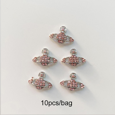 10 komada 3D Kawaii privjesaka Srebrna zvijezda Svjetlucavi ukrasi za nokte Kristalni kamenčići Legura dragulja Luksuzni DIY dodaci za manikuru