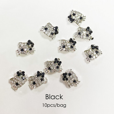 10 komada 3D Kawaii privjesaka Srebrna zvijezda Svjetlucavi ukrasi za nokte Kristalni kamenčići Legura dragulja Luksuzni DIY dodaci za manikuru