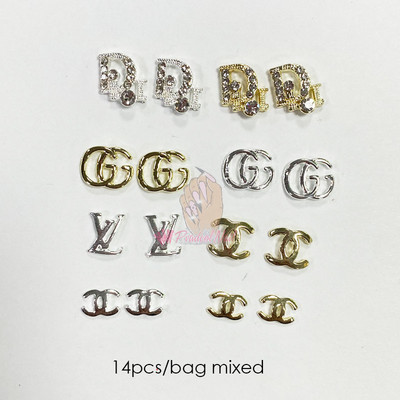 10 komada 3D Kawaii privjesaka Srebrna zvijezda Svjetlucavi ukrasi za nokte Kristalni kamenčići Legura dragulja Luksuzni DIY dodaci za manikuru