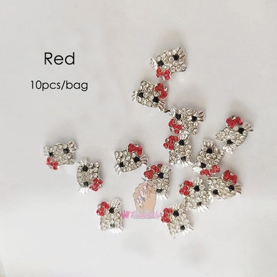 10 komada 3D Kawaii privjesaka Srebrna zvijezda Svjetlucavi ukrasi za nokte Kristalni kamenčići Legura dragulja Luksuzni DIY dodaci za manikuru