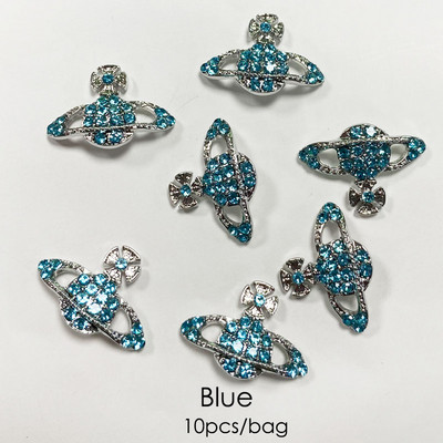 10 komada 3D Kawaii privjesaka Srebrna zvijezda Svjetlucavi ukrasi za nokte Kristalni kamenčići Legura dragulja Luksuzni DIY dodaci za manikuru