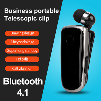 CRTONE K39 Мини преносими безжични Bluetooth слушалки Слушалки за поставяне в ушите Слушалки с вибриращ сигнал за носене Скоба за носене Слушалки за свободни ръце за телефон
