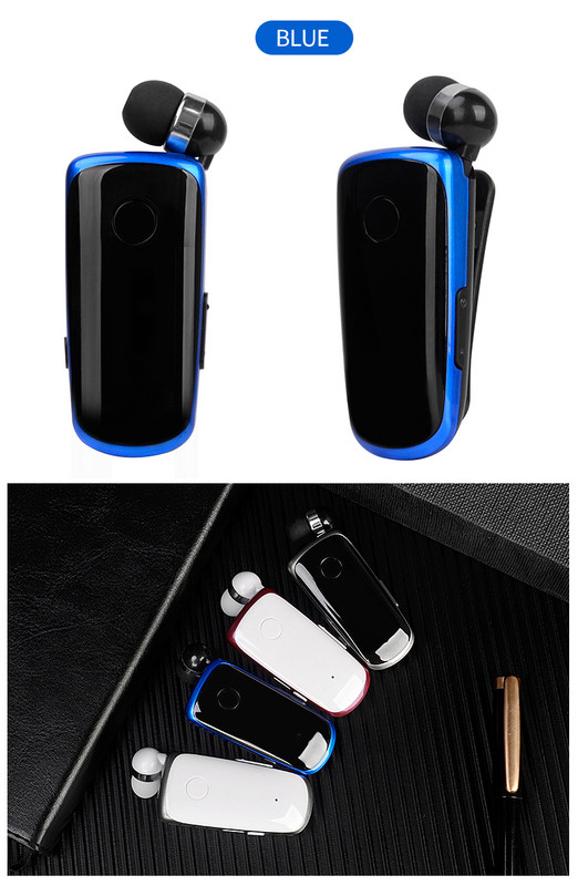 CRTONE K39 Mini prenosné bezdrôtové Bluetooth slúchadlá do uší s vibračným upozornením, klip na nosenie, handsfree slúchadlá pre telefón