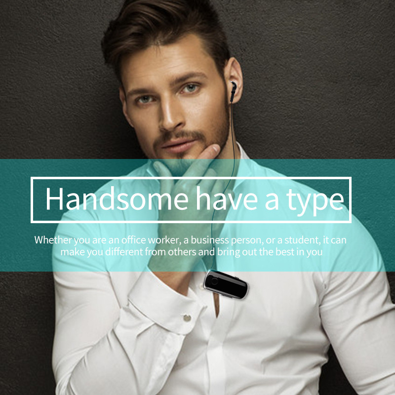 CRTONE K39 Mini prenosné bezdrôtové Bluetooth slúchadlá do uší s vibračným upozornením, klip na nosenie, handsfree slúchadlá pre telefón