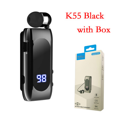 Új akciós K55 Mini Bluetooth Headset BT5.2 Beszélgetési idő 20 óra Hívás Emlékeztető Rezgés Sport Clip Driver Auriculares fülhallgató