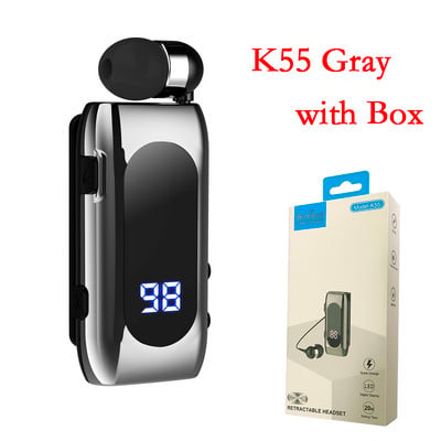 Új akciós K55 Mini Bluetooth Headset BT5.2 Beszélgetési idő 20 óra Hívás Emlékeztető Rezgés Sport Clip Driver Auriculares fülhallgató