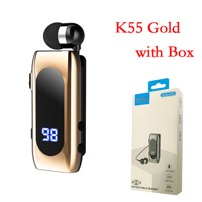 Új akciós K55 Mini Bluetooth Headset BT5.2 Beszélgetési idő 20 óra Hívás Emlékeztető Rezgés Sport Clip Driver Auriculares fülhallgató