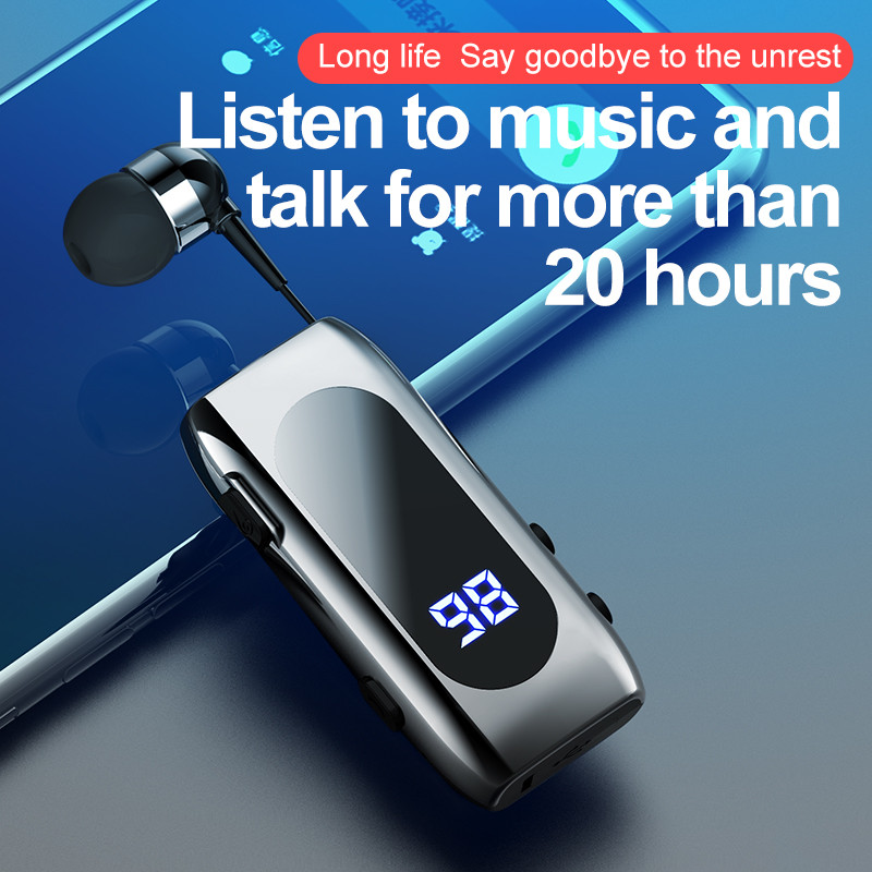 Új akciós K55 Mini Bluetooth Headset BT5.2 Beszélgetési idő 20 óra Hívás Emlékeztető Rezgés Sport Clip Driver Auriculares fülhallgató