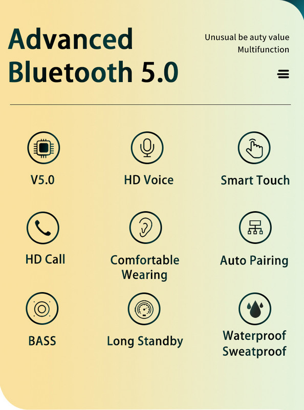 TWS Air plus belaidės Bluetooth ausinės vandeniui atsparios sportinės ausinės 9D Hifi stereo mini ausinės su mikrofonu