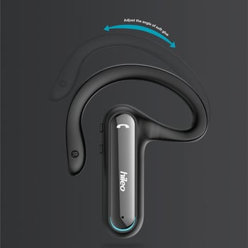 Hileo Слушалки с костна проводимост Bluetooth Спортни отворени слушалки Слушалки Функция за гласов асистент Слушалки с ергономичен дизайн
