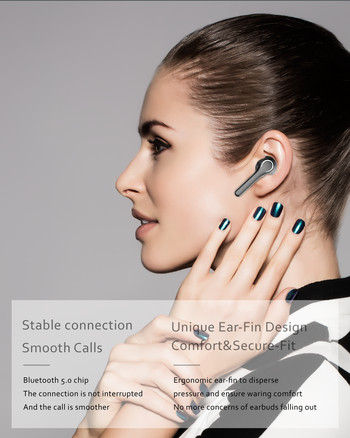 TWS безжични слушалки Мини слушалки Bluetooth-5.0 слушалки Стерео истински безжични слушалки LED дисплей на батерията