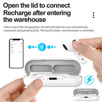 Bluetooth 5.0 True Wireless Earbuds with Charging Box Αδιάβροχο Έλεγχος έντασης ακουστικών Mini TWS Handsfree ακουστικών για αθλητικά