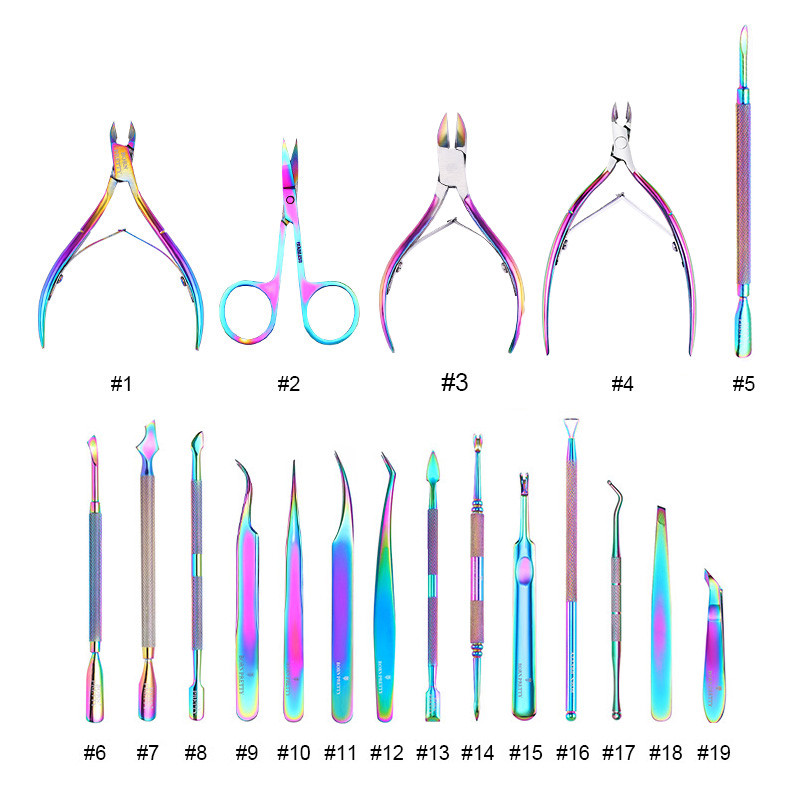 BORN PRETTY 1 db körömdíszítő szerszám köröm körömkutikula ollóvágó vegyes UV gél eltávolító nyomónyomó