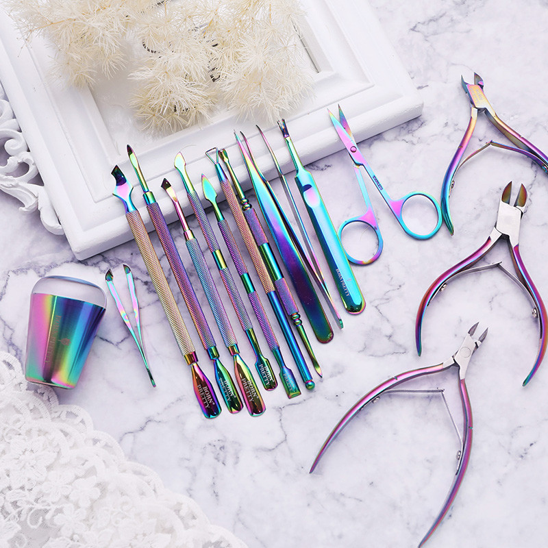 BORN PRETTY 1 db körömdíszítő szerszám köröm körömkutikula ollóvágó vegyes UV gél eltávolító nyomónyomó
