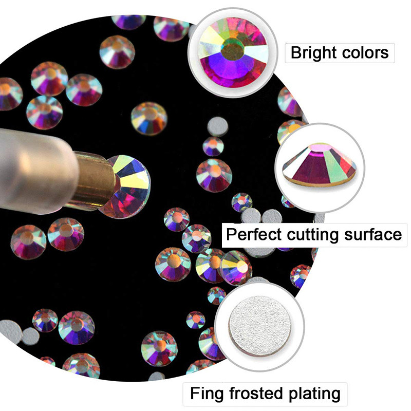 1850/2800/3100 DB Luxus 3d köröm strasszok körömdíszítések kristály szett Diamond AB üveg 1 DB toll 21 forma