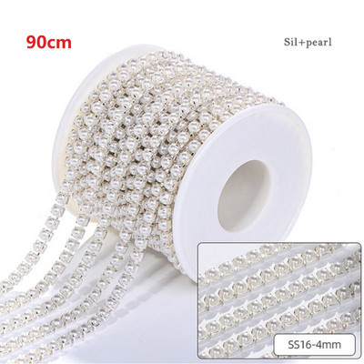 90 cm-es csillogó 45 színű körömlánc varázsló karmos lánc 3D arany ezüst gyémánt fém alkatrészek körömgyöngy körmökhöz lánc ömlesztve vágható