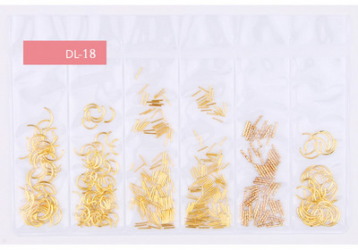 Tähekuu Õõnes kullast ja hõbedast küünekunst metallist kest 3D küünekaunistus naastud Rhinestones küünekunsti disaini võlusid kivi 1 kott