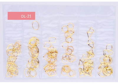 Tähekuu Õõnes kullast ja hõbedast küünekunst metallist kest 3D küünekaunistus naastud Rhinestones küünekunsti disaini võlusid kivi 1 kott