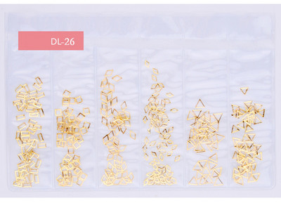 Tähekuu Õõnes kullast ja hõbedast küünekunst metallist kest 3D küünekaunistus naastud Rhinestones küünekunsti disaini võlusid kivi 1 kott