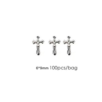 50PCS/Lot Metalni cirkon privjesci za nokte Elegantni oblici Ukrasi od vještačkih kamenčića sa zlatnom legurom Mix Stilovi Kristali Dragulji Nabavka za nokte