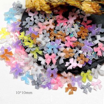 100 τεμ. Χύμα γούρι για νύχια Kawaii Πολλαπλών σχημάτων Mixed Resin Nail Charms Χαριτωμένα 3D Nail DIY Slimes Crafts For Nail Art Decorations Πολύτιμοι λίθοι
