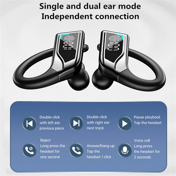 Q8 TWS Безжични бизнес слушалки Bluetooth 5.2 9D стерео слушалки Слушалки с микрофон Слушалки за телефони Iphone Xiaomi