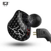 KZ ZST Dual Driver Earphone Dynamic and Armature Αποσπώμενες οθόνες καλωδίων με απομόνωση θορύβου HiFi Music Sports Earbuds 1DD+1BA