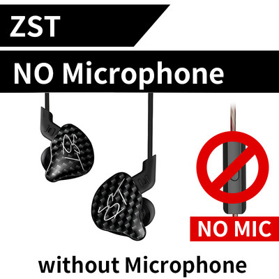 KZ ZST Dual Driver Earphone Dynamic and Armature Αποσπώμενες οθόνες καλωδίων με απομόνωση θορύβου HiFi Music Sports Earbuds 1DD+1BA