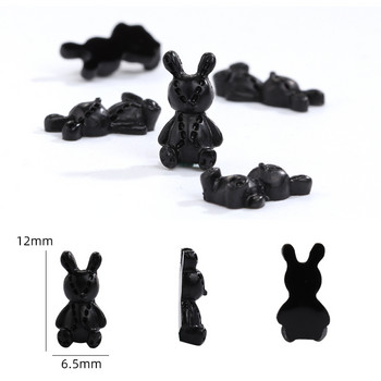 Rabbit Nail kawaii 3d ακρυλική διακόσμηση τέχνης Χαριτωμένα αξεσουάρ Σχεδιασμός εξαρτημάτων Ιαπωνία χονδρική ρητίνη 30 τμχ Αυτοκόλλητα προμήθειες Διακόσμηση