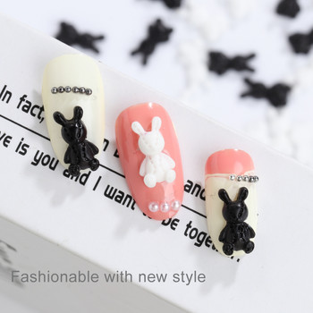 Rabbit Nail kawaii 3d ακρυλική διακόσμηση τέχνης Χαριτωμένα αξεσουάρ Σχεδιασμός εξαρτημάτων Ιαπωνία χονδρική ρητίνη 30 τμχ Αυτοκόλλητα προμήθειες Διακόσμηση