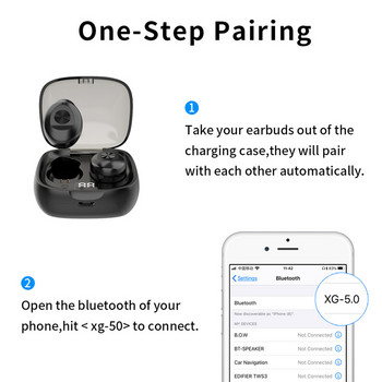 XG8 Безжични слушалки Bluetooth 5.0 TWS Водоустойчиви спортни слушалки Слушалки Намаляване на шума с микрофон Кутия за зареждане за игри XG